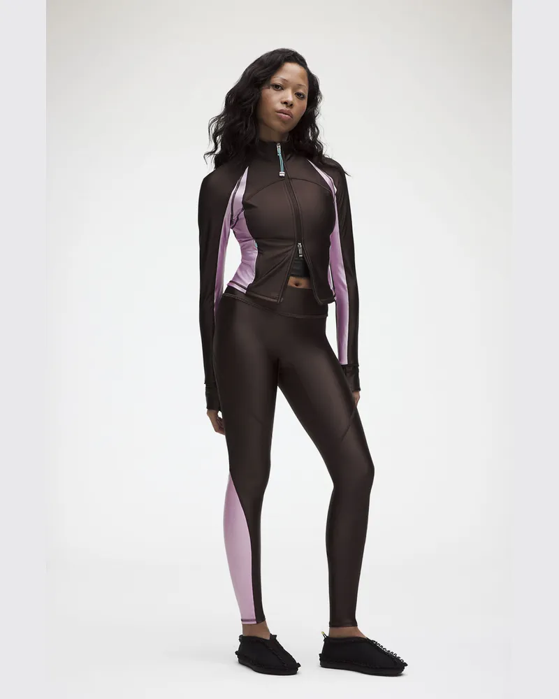 Ganni x lululemon Tights mit Volant-Details in Braun - Größe Espresso Espresso