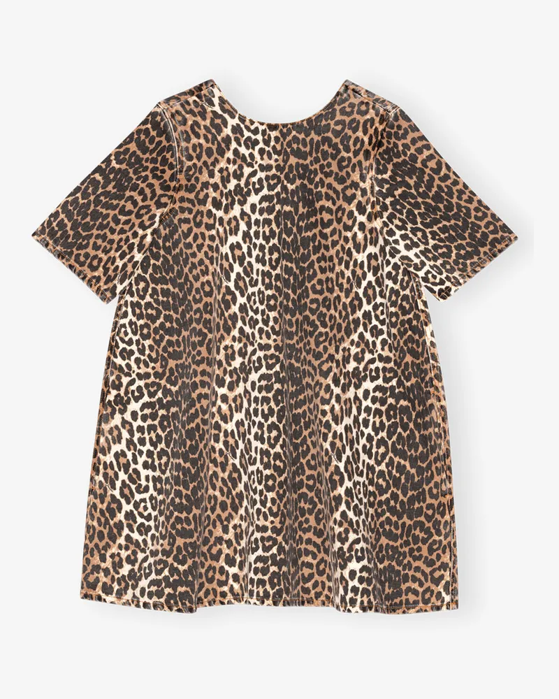 Ganni gemischt Leoparden-Minikleid Bio-Baumwolle - Größe Gemischt
