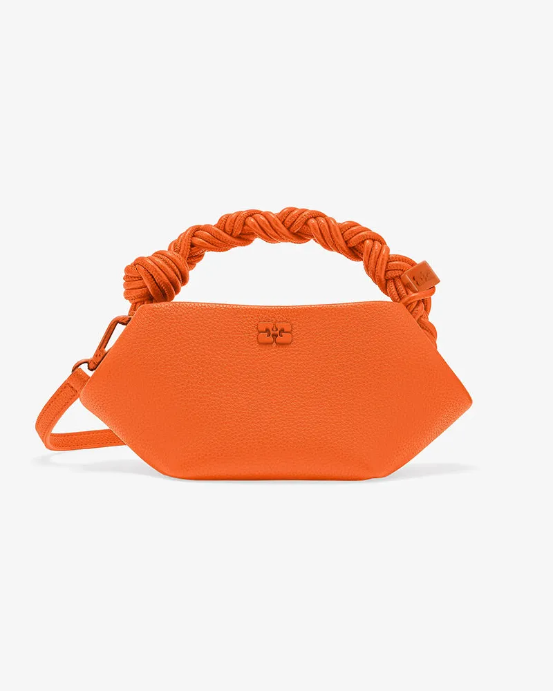 Ganni Genarbte, Mini-Bou-Tasche in orange Orange