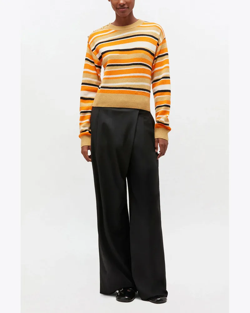 Ganni Schwarze Crossover-Hose - Größe schwarz Schwarz