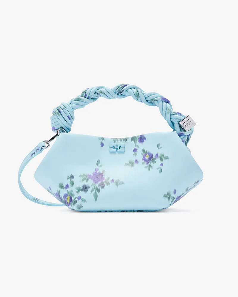 Ganni Bedruckte Mini-Bou-Tasche in Blau Iced Aqua Iced