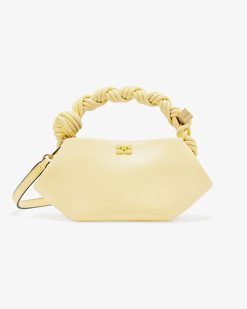 Ganni Hellgelbe Mini Bou Tasche gelb Cream Gelb