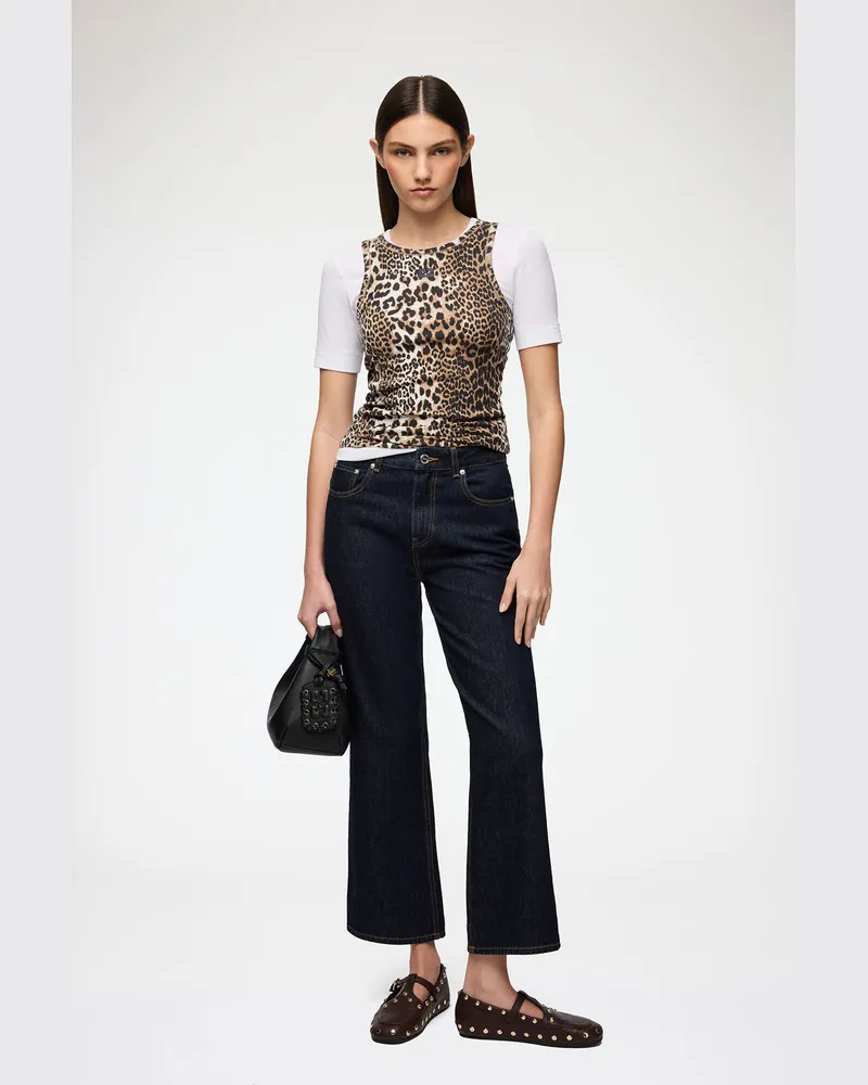Ganni marineblau Dunkel gewaschene Betzy-Jeans Bio-Baumwolle - Größe Marineblau