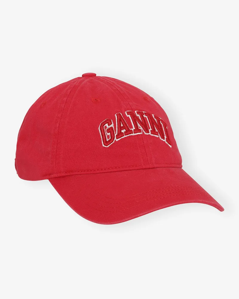 Ganni Rote Canvas-Kappe rot Rot