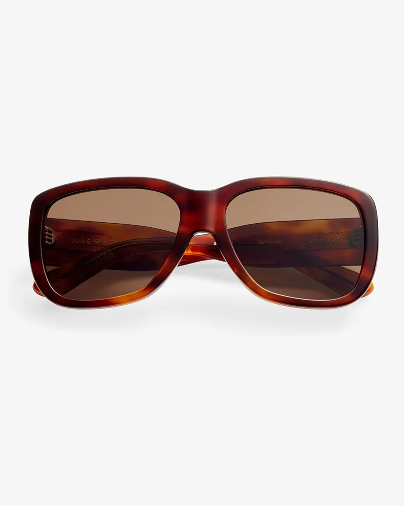Ganni Antonio-Sonnenbrille von  x Ace & Tate - Größe beige Beige