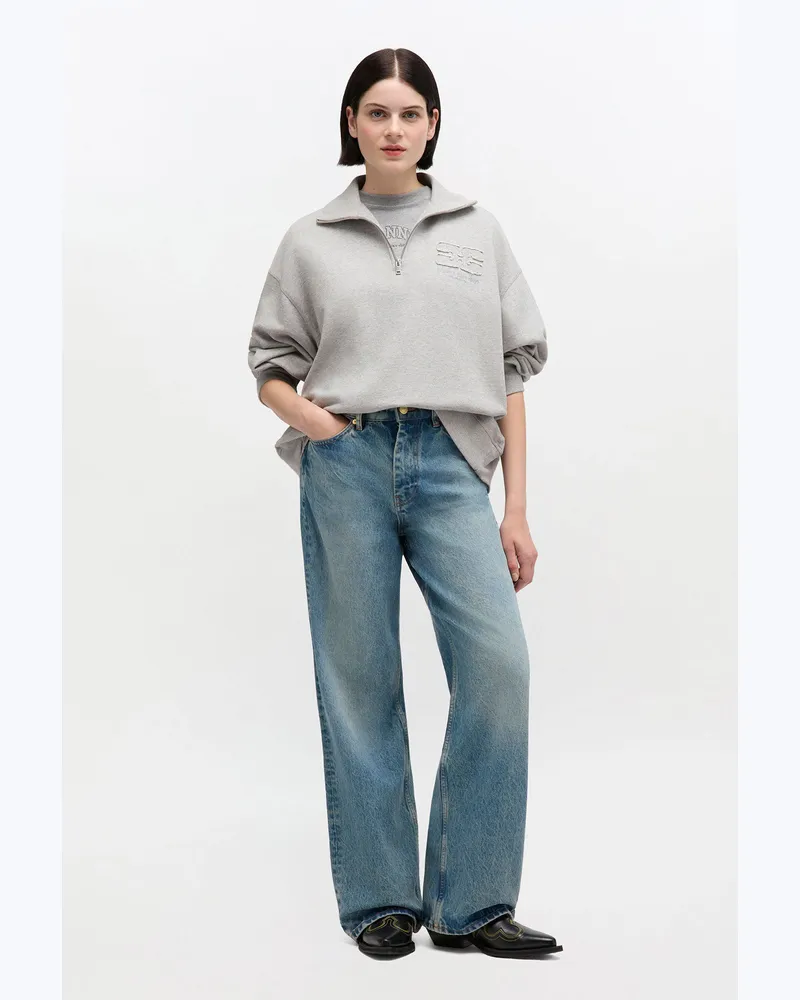 Ganni blau Getönte, starre Izey-Jeans Bio-Baumwolle - Größe Blau