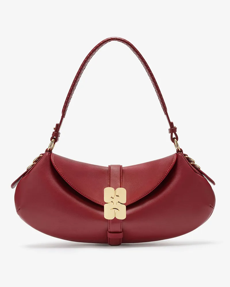Ganni Rote B-Kat-Tasche Dark rot Rot