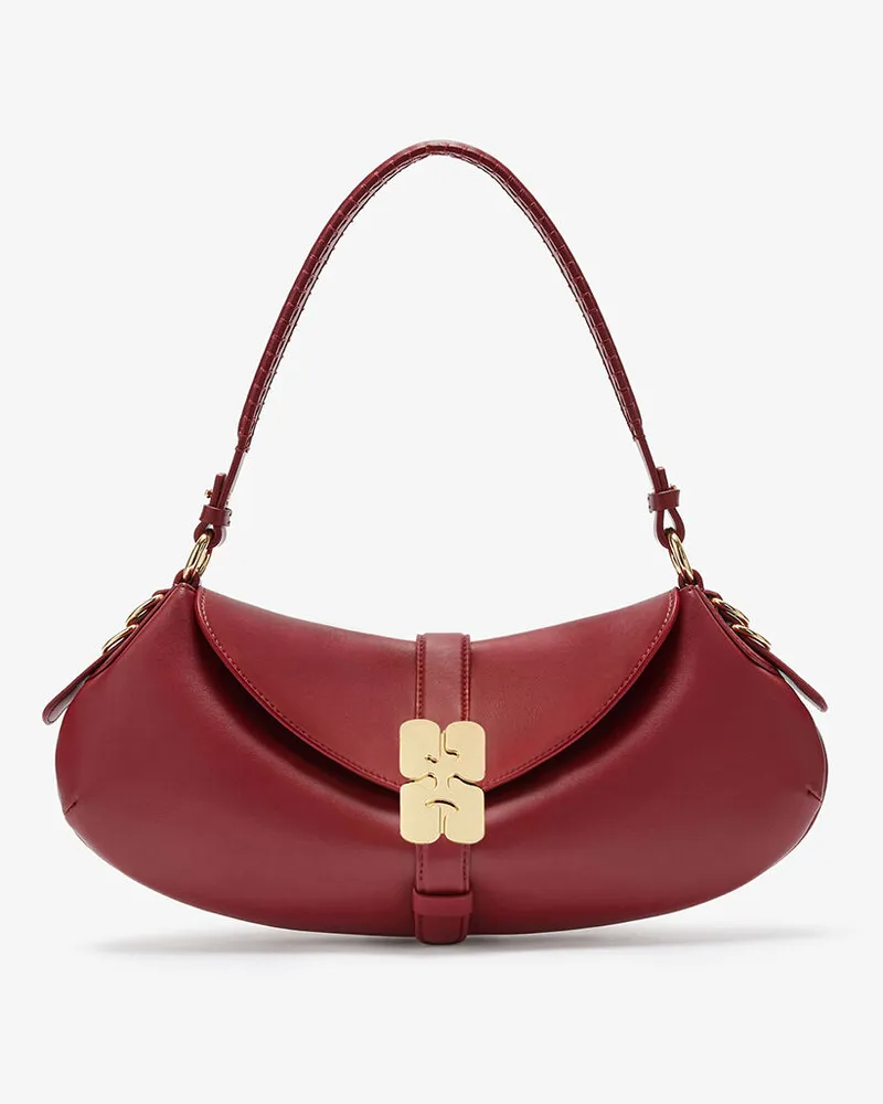 Ganni Rote B-Kat-Tasche Dark rot Rot