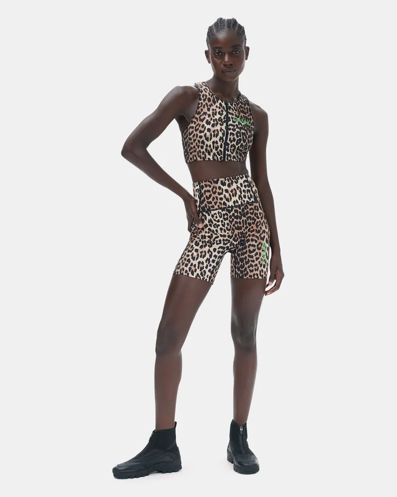 Ganni gemischt Ultra-High-Waist-Sportshorts Recycelte Nylon - Größe Gemischt