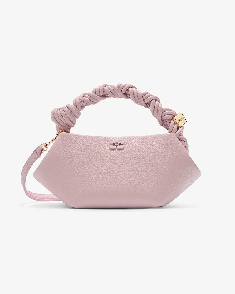 Ganni Genarbte Mini-Bou-Tasche rosa Rosa