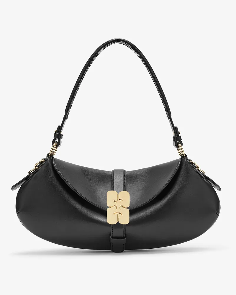 Ganni Schwarze B-Kat-Tasche schwarz Schwarz