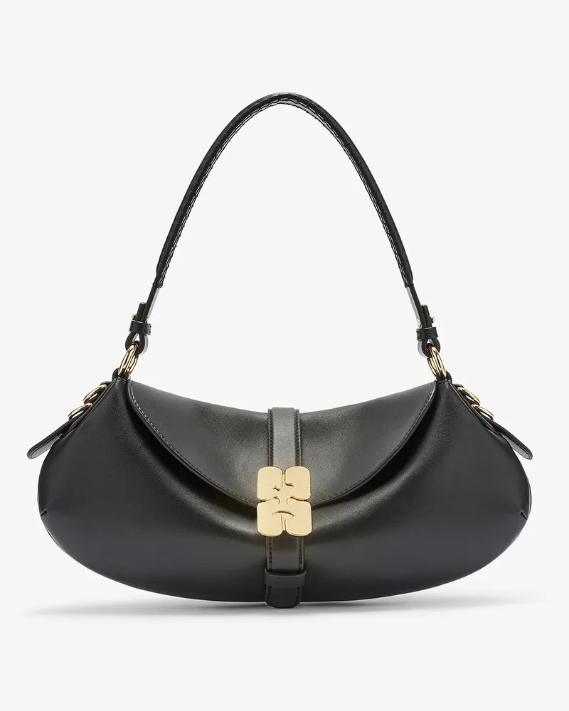 Ganni Schwarze B-Kat-Tasche schwarz Schwarz