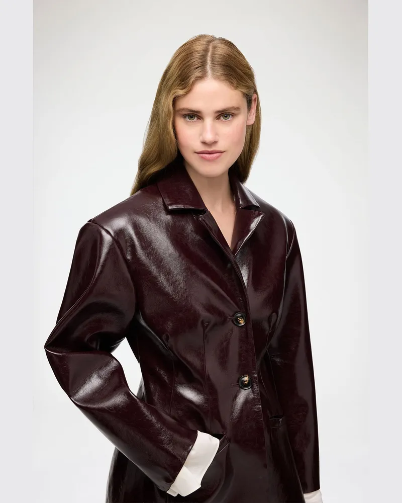 Ganni Jacke aus Future-Shine-Stoff - Größe braun Braun