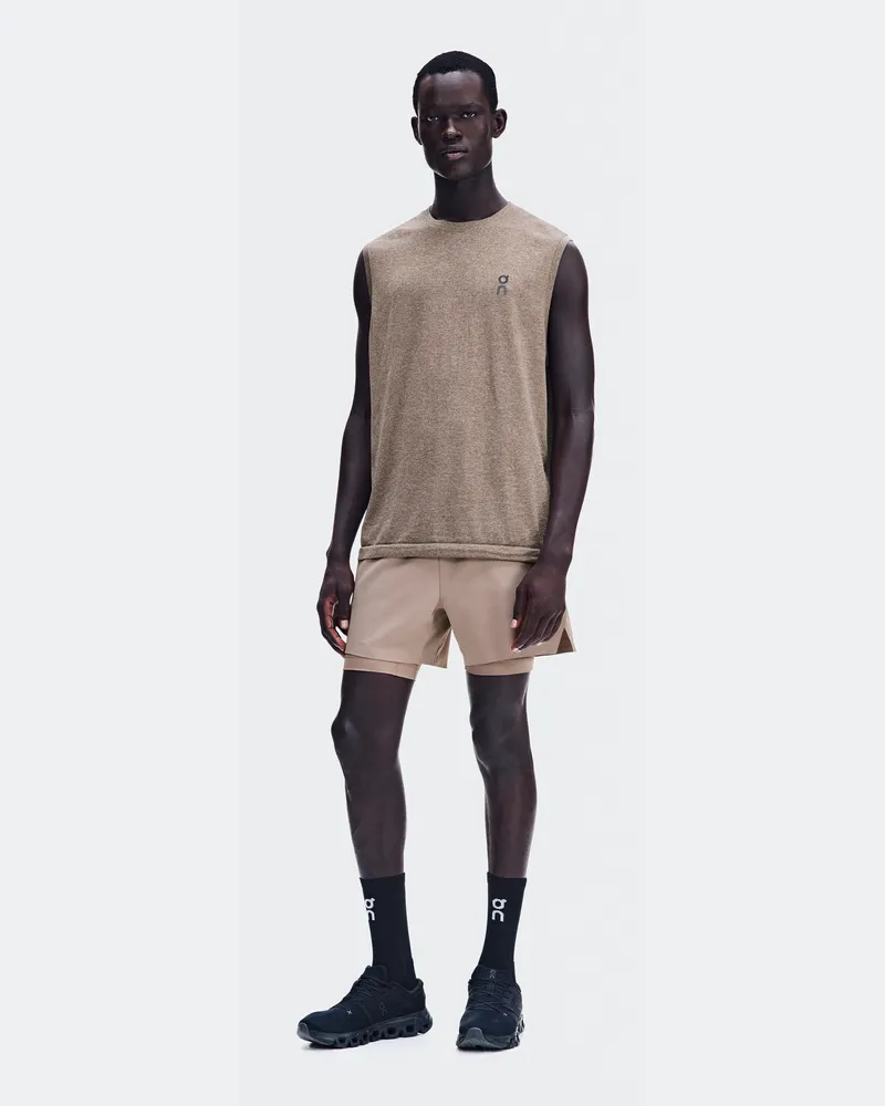 ON Train Flex Tank Top Brown