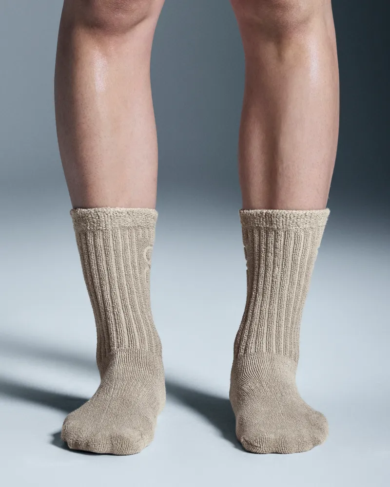 ON Terry Sock High Beige