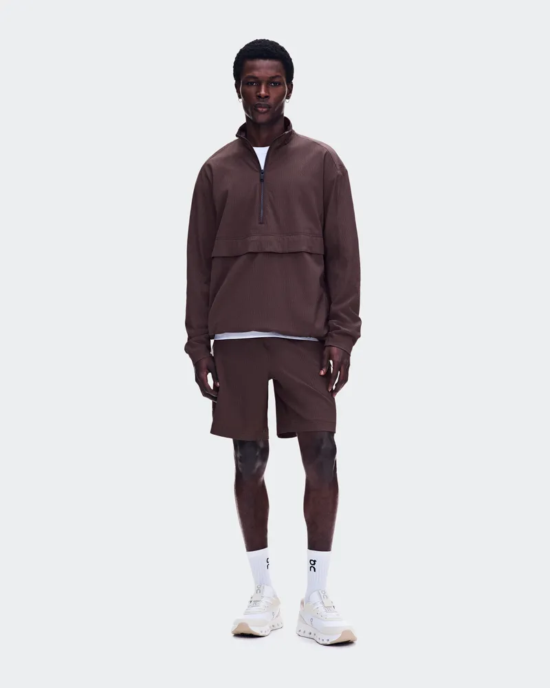 ON Courtside 1/2 Zip Eaze Brown