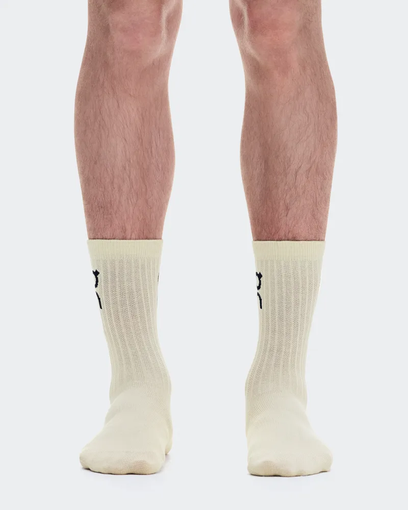 ON Logo Sock High 3P Beige
