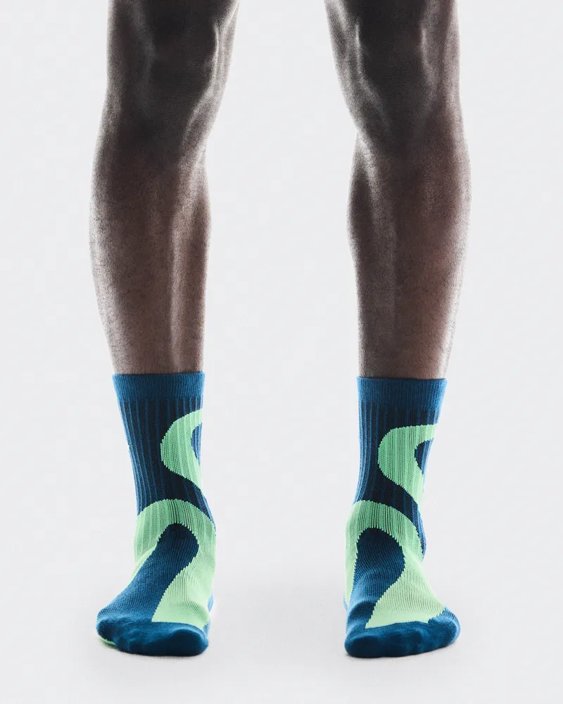 ON Liquid Logo Sock High 2P Blue