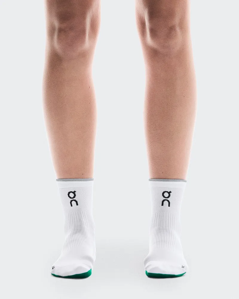 ON Elite Run Sock Mid White