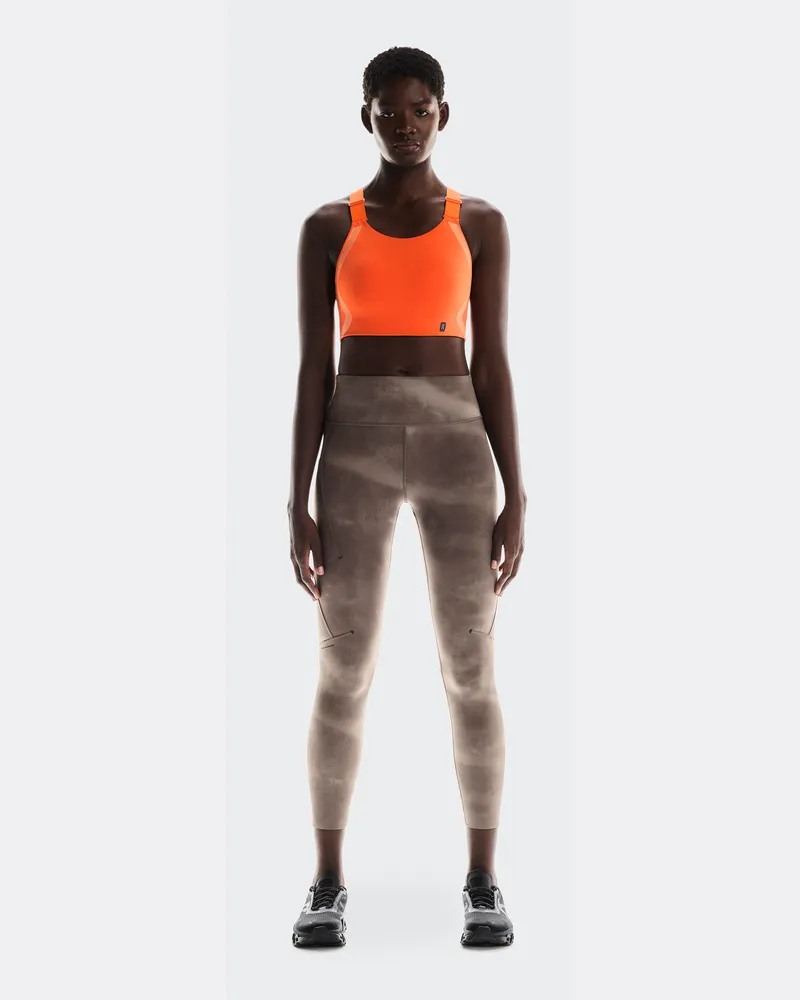 ON Performance Tight 7/8 AOP Brown