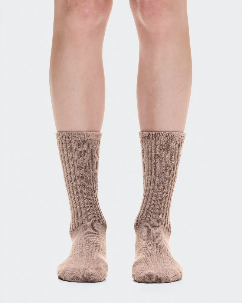 ON Terry Sock High Brown