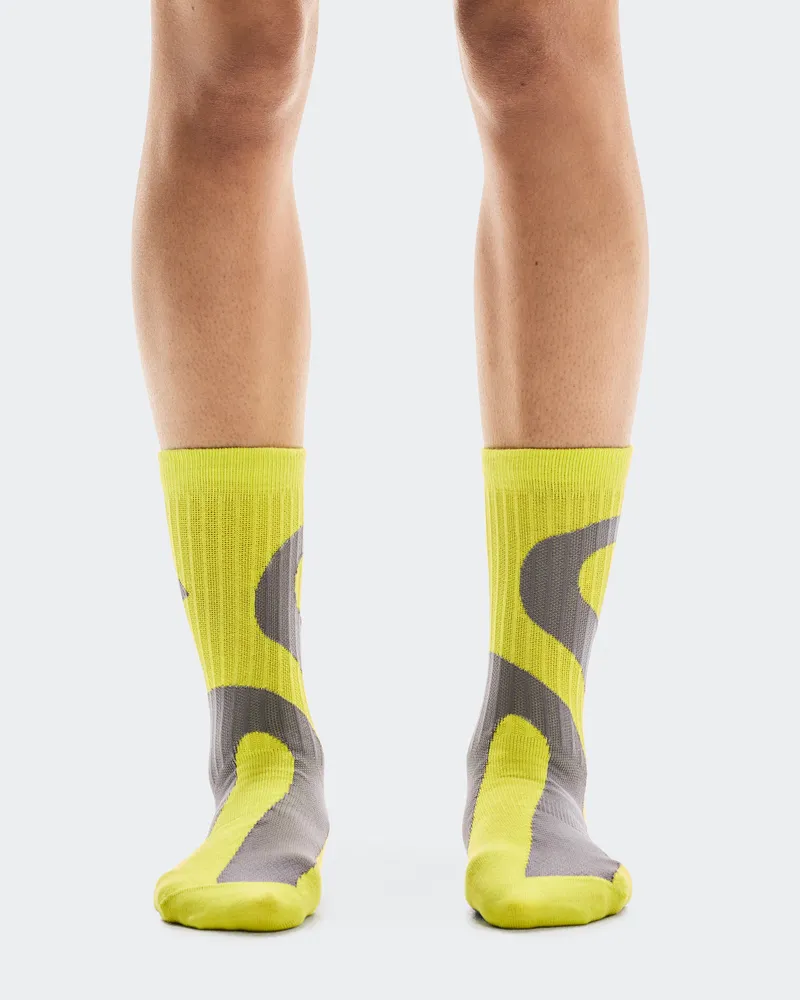 ON Liquid Logo Sock High 2P Yellow