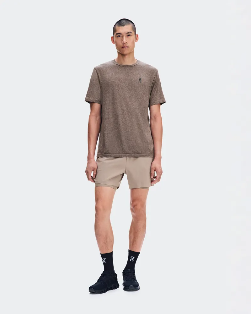 ON Train 2-in-1 Shorts Brown