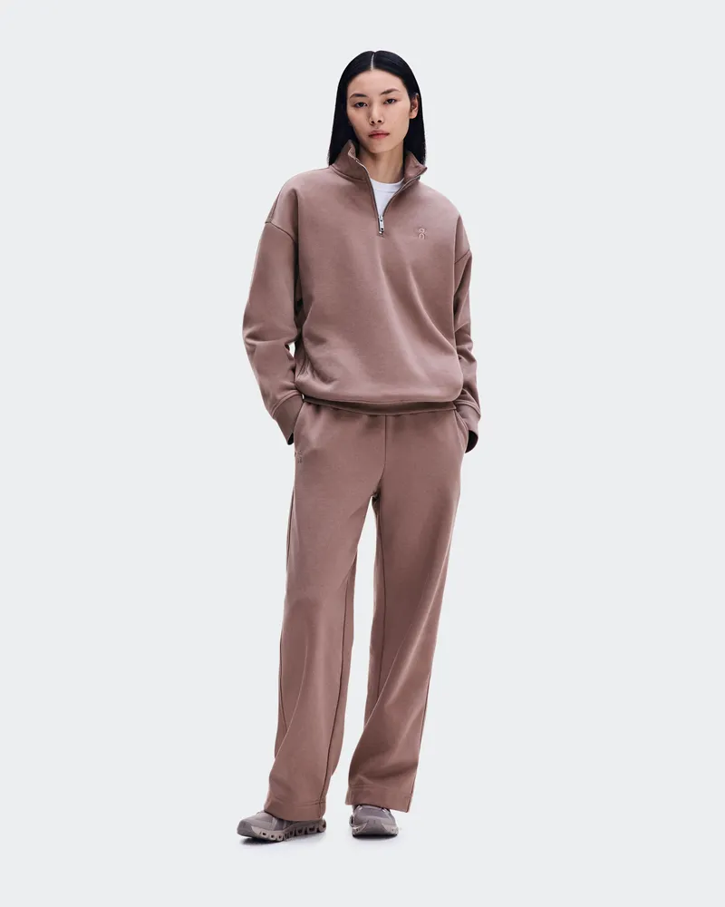 ON Club Collective 1/4 Zip Brown