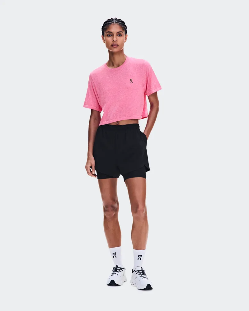 ON Train Flex-T Crop Pink