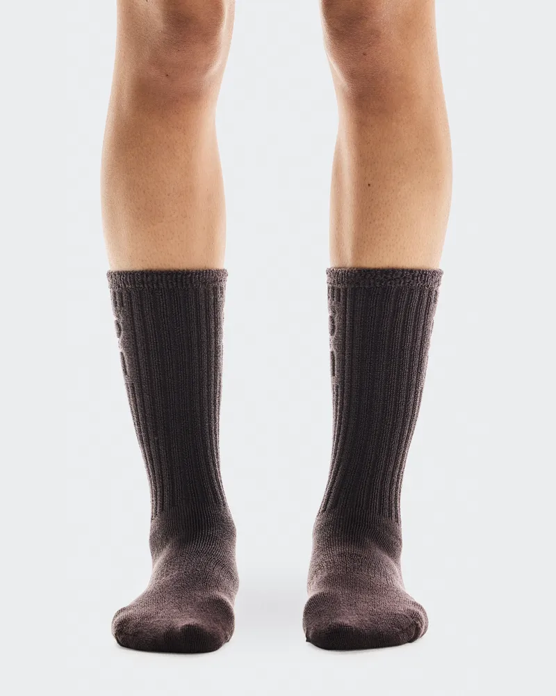 ON Terry Sock High Brown