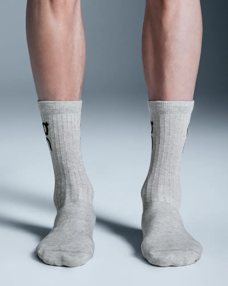 ON Logo Sock High 3P Grey