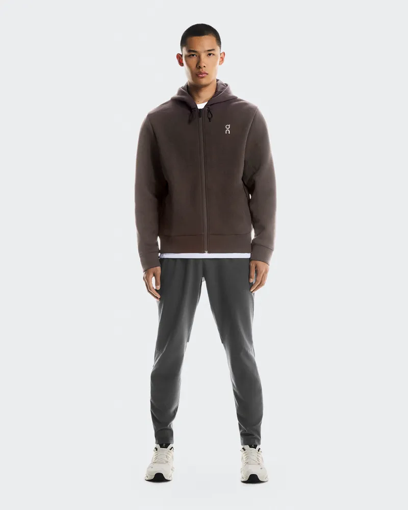 ON Focus Tech Zip Hoodie Pebble
