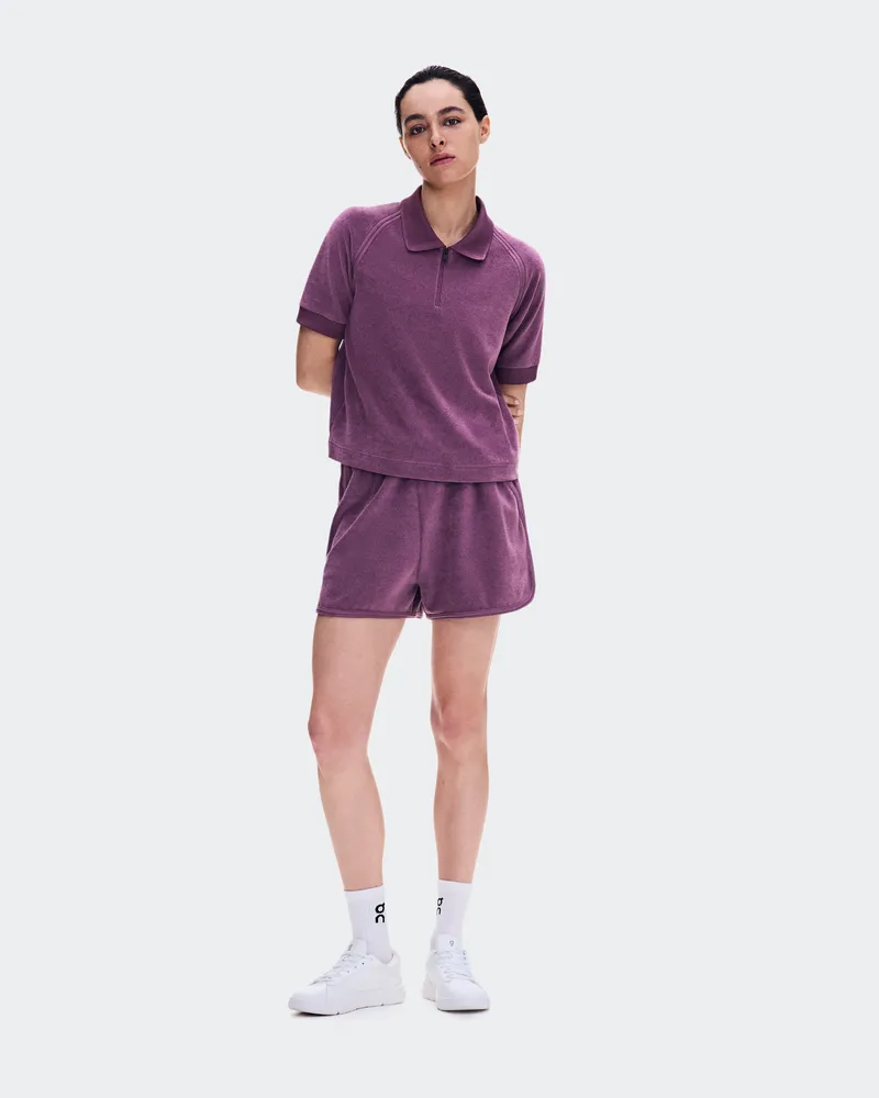 ON Courtside Polo Terry Purple
