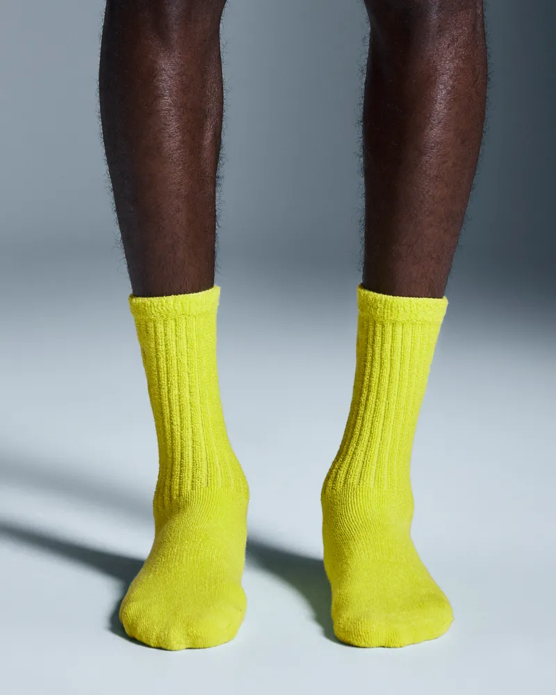 ON Terry Sock High Lime