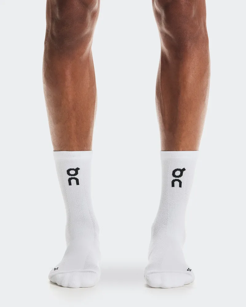 ON Core Run Sock High 2P White