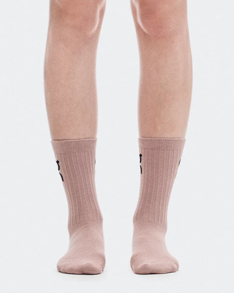 ON Logo Sock High 3P Pink