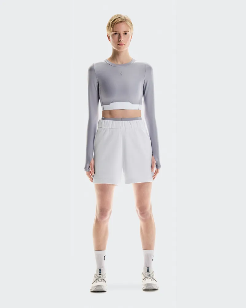ON Train Lg Sleeve Crop Grey