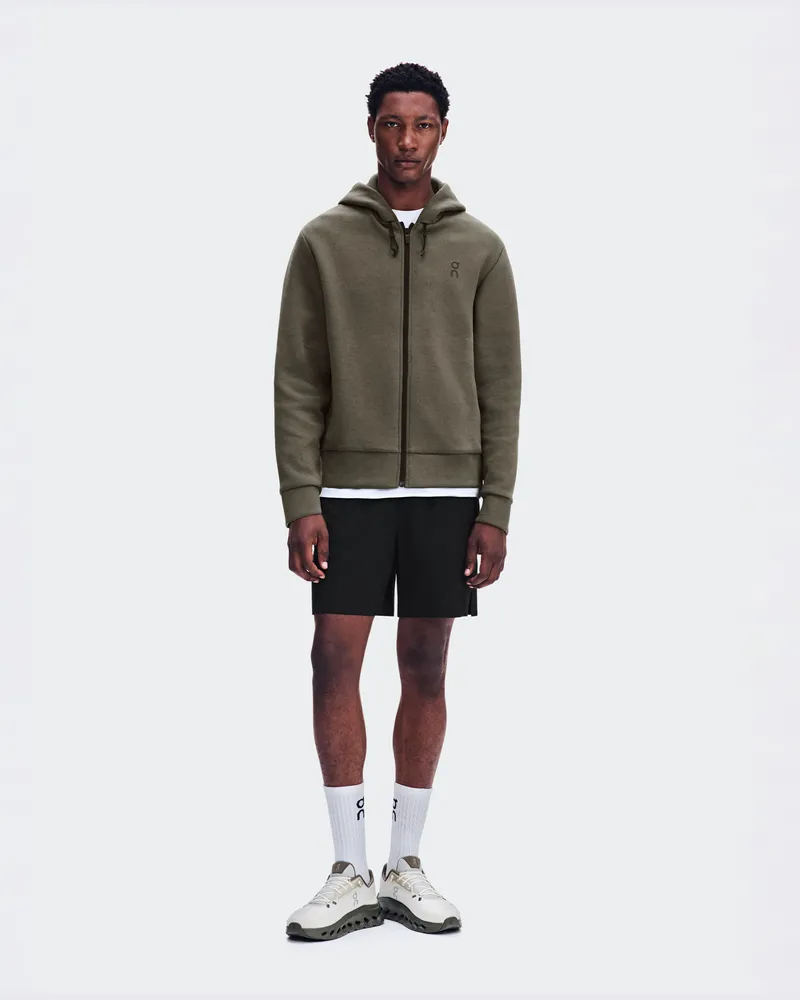 ON Focus Tech Zip Hoodie Brown