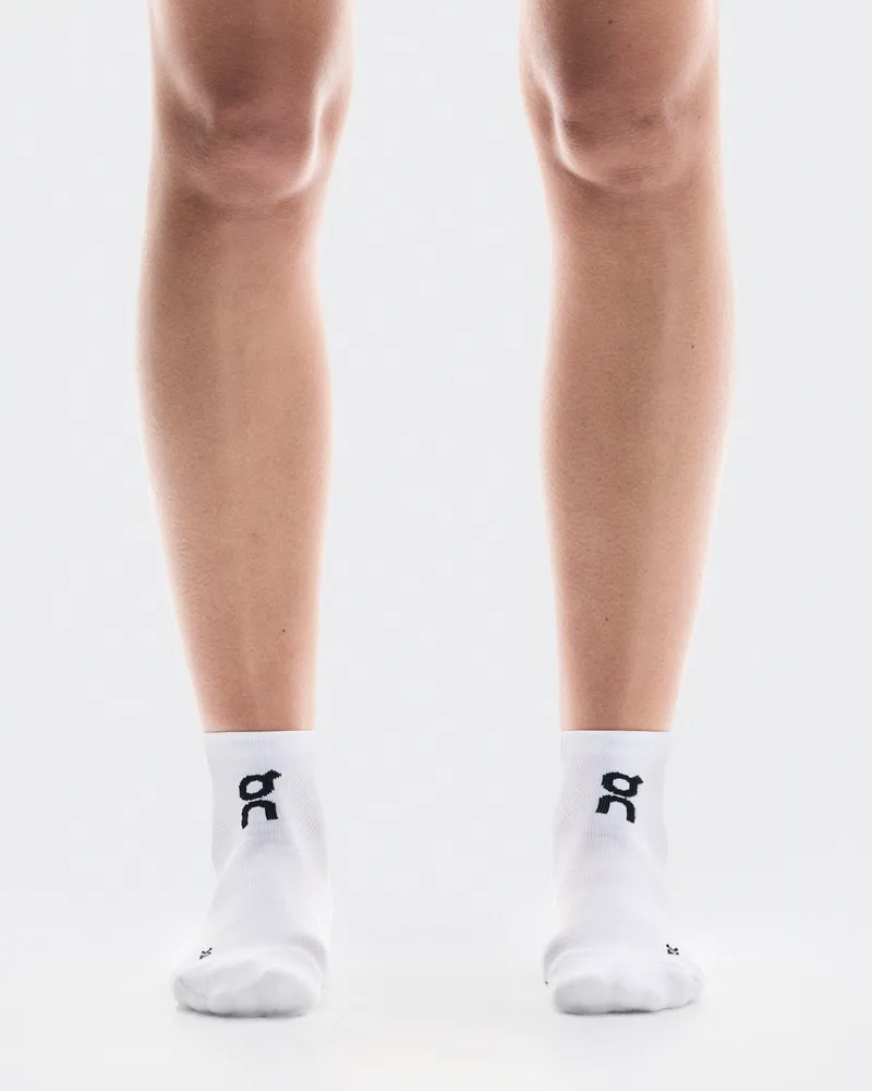 ON Core Run Sock Mid 2P White