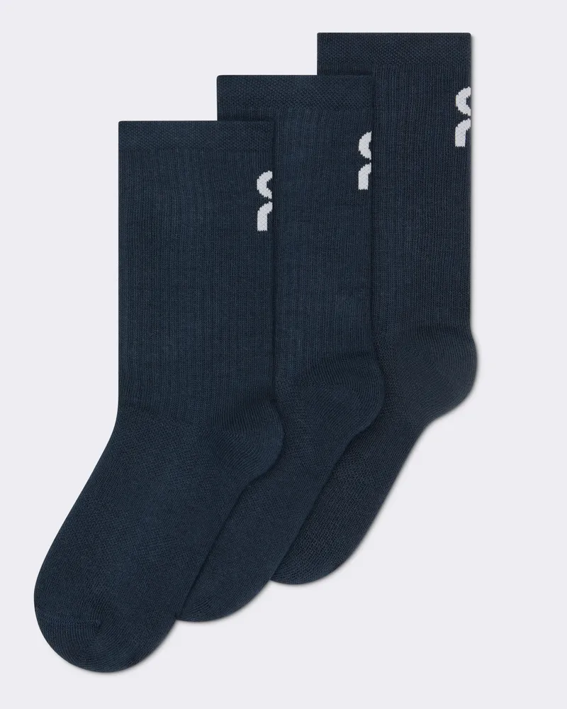 ON Logo Sock High 3P Kids Blue