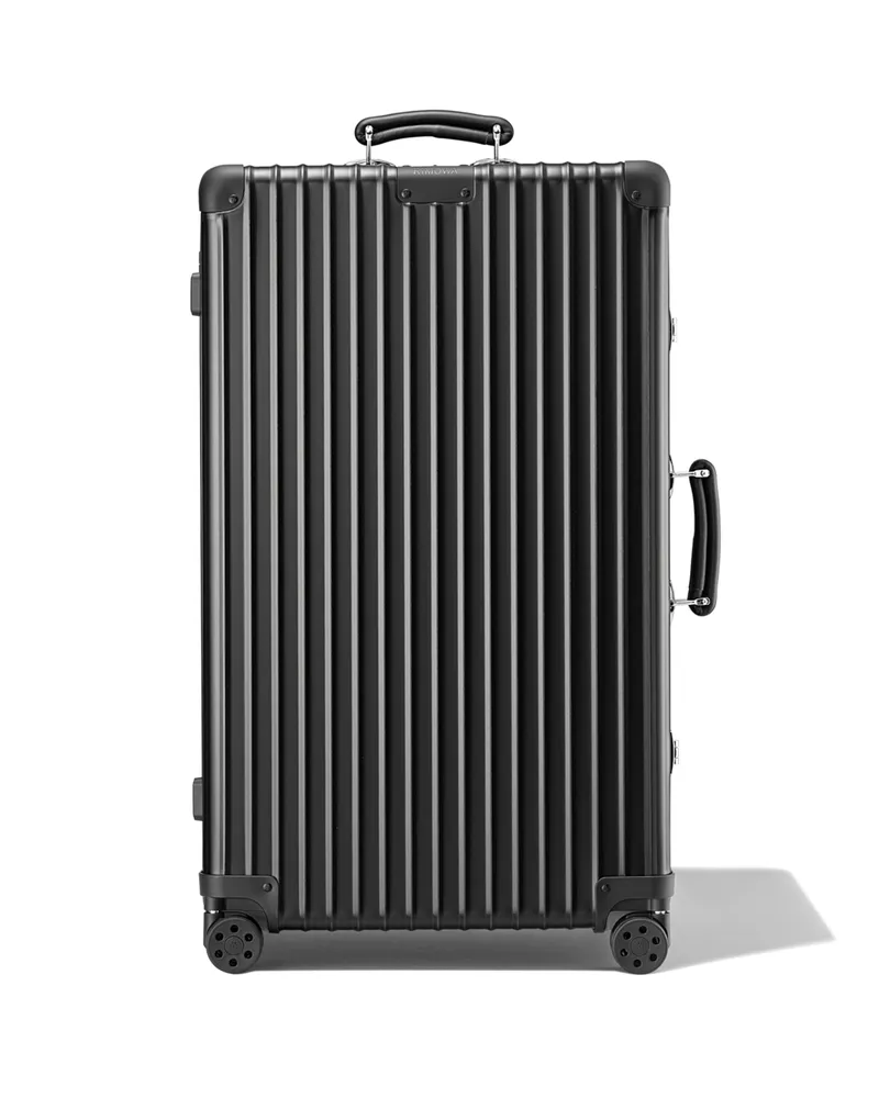 Rimowa Classic Trunk Großer Koffer in Schwarz - Aluminium Schwarz