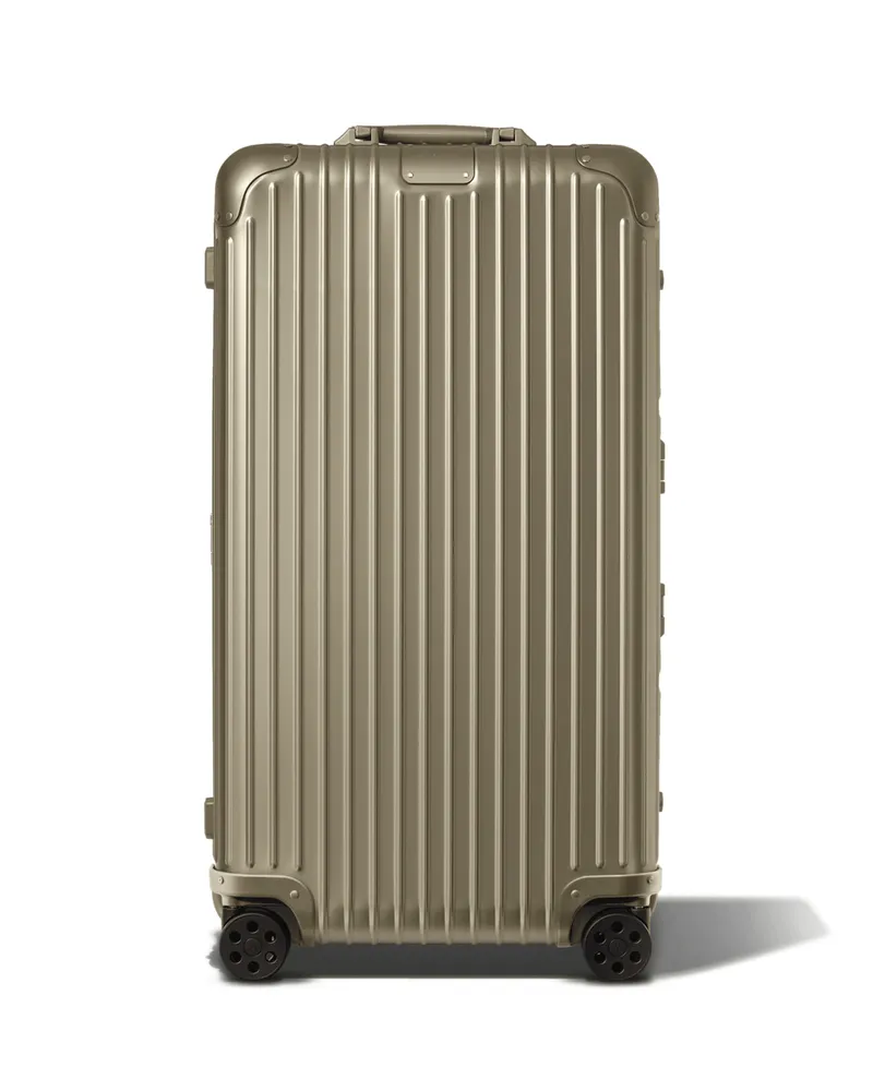 Rimowa Original Trunk Plus Großer Koffer in Titan - Aluminium Titan