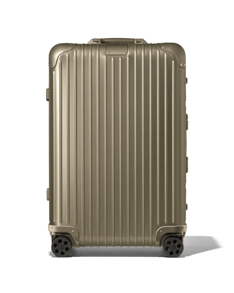 Rimowa Original Trunk Plus Großer Koffer in Titan - Aluminium Titan