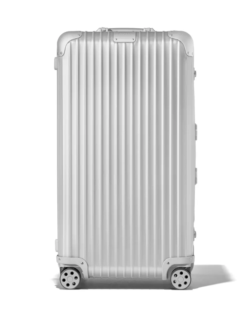 Rimowa Original Trunk XL Großer Koffer in Silber - Aluminium Silber
