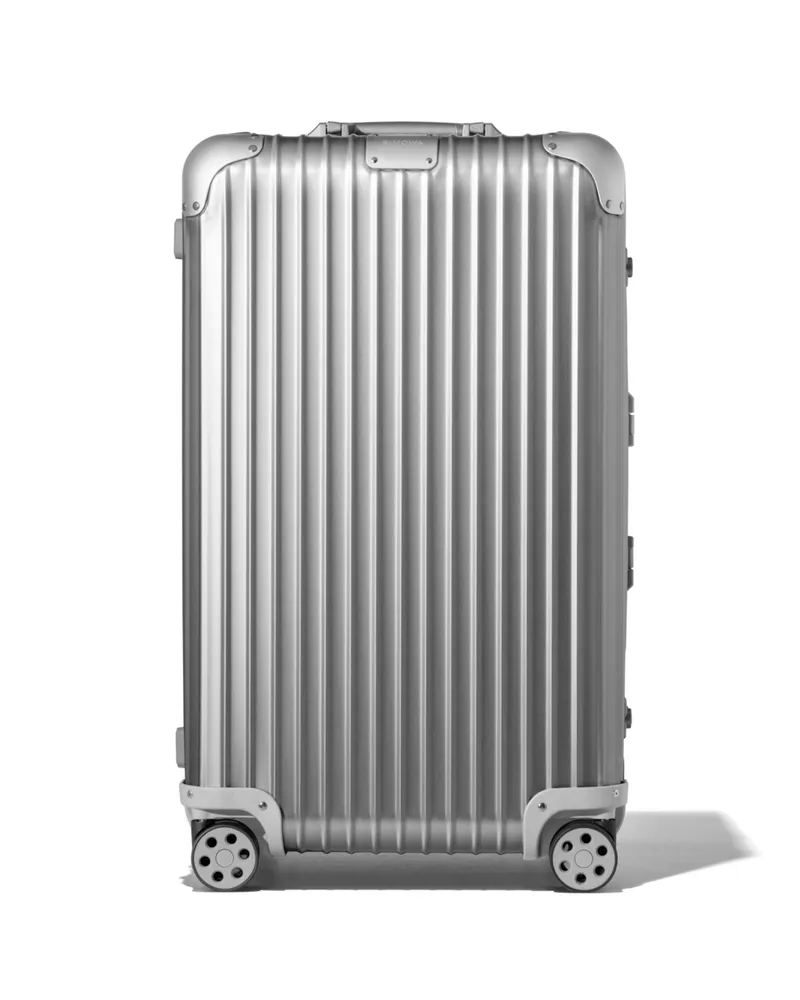 Rimowa Original Trunk XL Großer Koffer in Silber - Aluminium Silber
