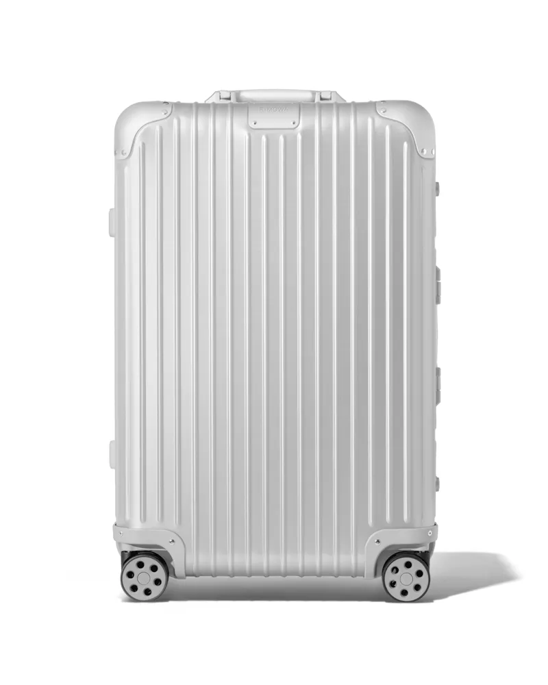 Rimowa Original Trunk XL Großer Koffer in Silber - Aluminium Silber