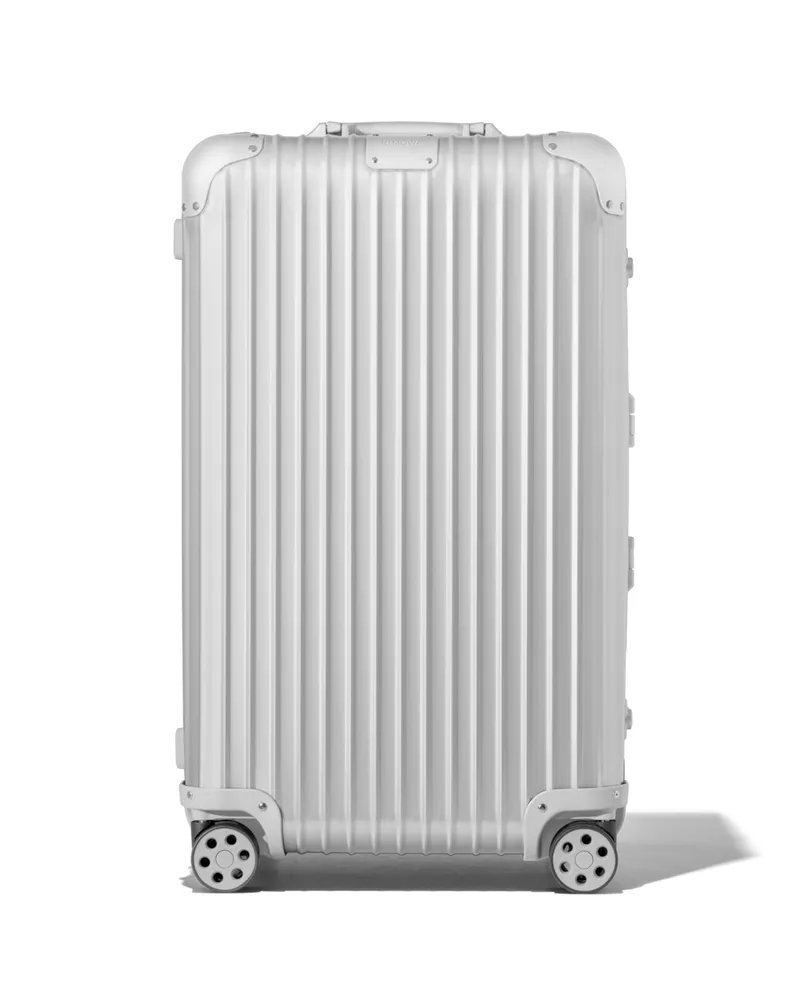 Rimowa Original Trunk Plus Großer Koffer in Silber - Aluminium Silber