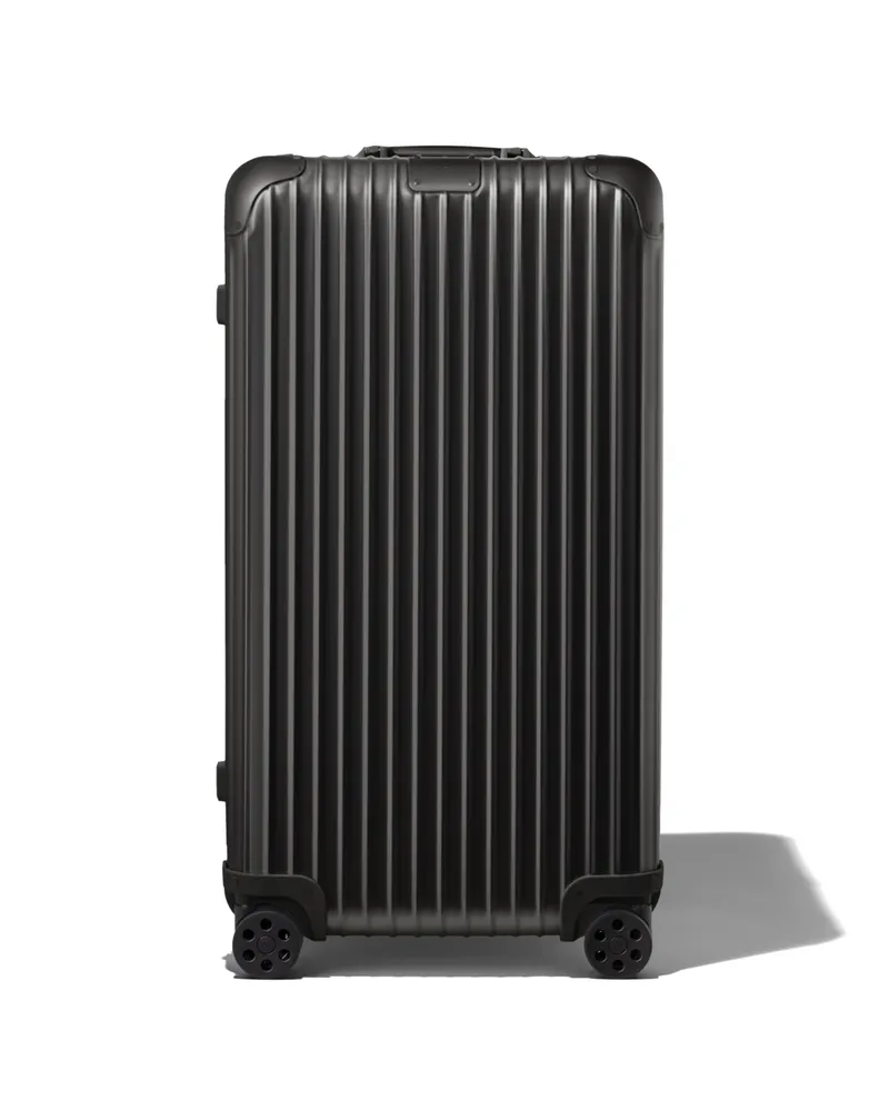 Rimowa Original Trunk XL Großer Koffer in Schwarz - Aluminium Schwarz