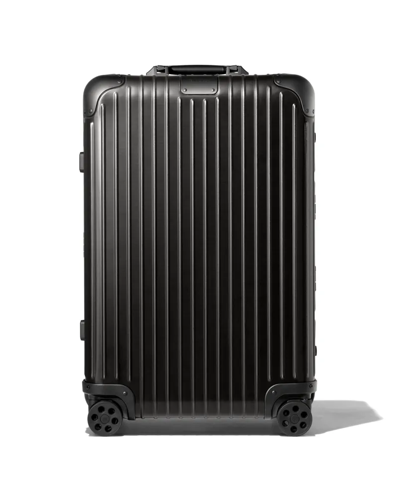 Rimowa Original Trunk XL Großer Koffer in Schwarz - Aluminium Schwarz