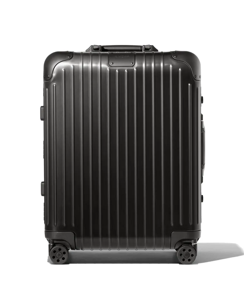 Rimowa Original Trunk XL Großer Koffer in Schwarz - Aluminium Schwarz
